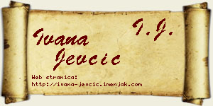Ivana Jevčić vizit kartica
